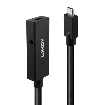Lindy Καλώδιο ενεργής επέκτασης USB 3.2 Gen 2 C/C 5m, 5 m, USB C, USB C, USB 3.2 Gen 2 (3.1 Gen 2), 10 Gbit/s, μαύρο