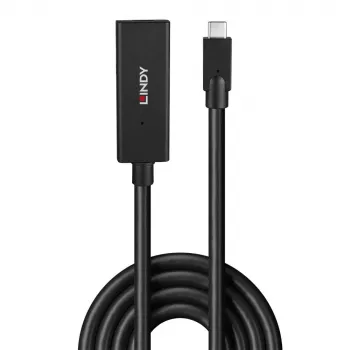 Lindy Καλώδιο ενεργής επέκτασης USB 3.2 Gen 2 C/C 5m, 5 m, USB C, USB C, USB 3.2 Gen 2 (3.1 Gen 2), 10 Gbit/s, μαύρο