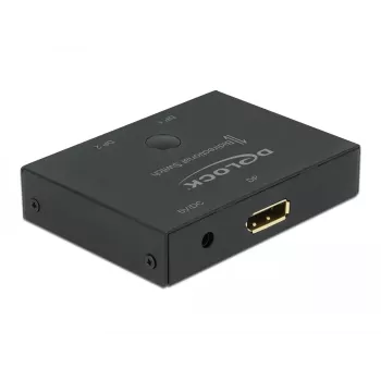 DELOCK DisplayPort 2 - 1 διακόπτης - αμφίδρομος 8K 30 Hz