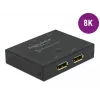 DELOCK DisplayPort 2 - 1 διακόπτης - αμφίδρομος 8K 30 Hz