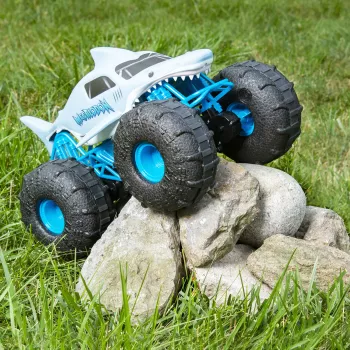 Monster Jam, επίσημο Megalodon STORM All-Terrain τηλεχειριζόμενο Monster Truck, κλίμακα 1:15