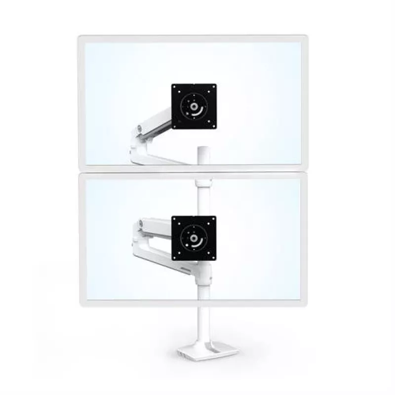 ERGOTRON LX Dual Stacking Arm, ψηλός στύλος (λευκό)