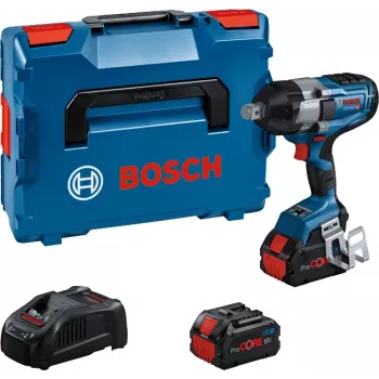 Bosch GDS 18V-1050 HC Professional μπουλονόκλειδο κρούσης μπαταρίας 18 V, 1050 Nm, 1750 RPM, εξωτερικό τετράγωνο 3/4", 2x ProCORE18V 8,0 Ah, μονάδα Bluetooth, L-BOXX, μπλε/μαύρο