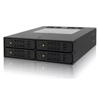 ICY DOCK ToughArmor MB994SP-4SB-1 backplane SATA 4 θέσεων 2,5" για εσωτερική θέση 5,25", χωρίς θήκες, αλουμίνιο, ανεμιστήρας 40 mm, SATA 6 Gbit/s, μαύρο
