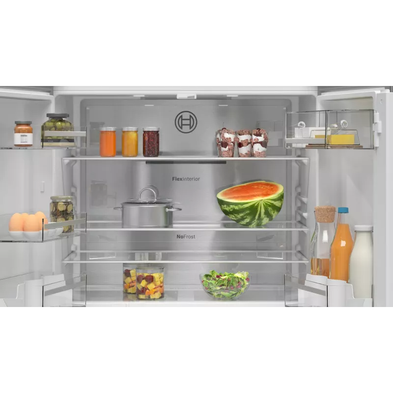 Bosch Serie 4 KFN96APEA ψυγειοκαταψύκτης Side-by-Side, French Door, ελεύθερης τοποθέτησης, 605 l (405 l + 200 l), Home Connect, ενεργειακή κλάση E, ανοξείδωτο ατσάλι