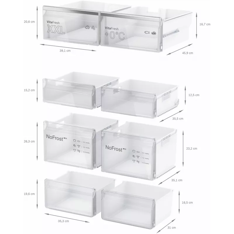 Bosch Serie 4 KFN96APEA ψυγειοκαταψύκτης Side-by-Side, French Door, ελεύθερης τοποθέτησης, 605 l (405 l + 200 l), Home Connect, ενεργειακή κλάση E, ανοξείδωτο ατσάλι