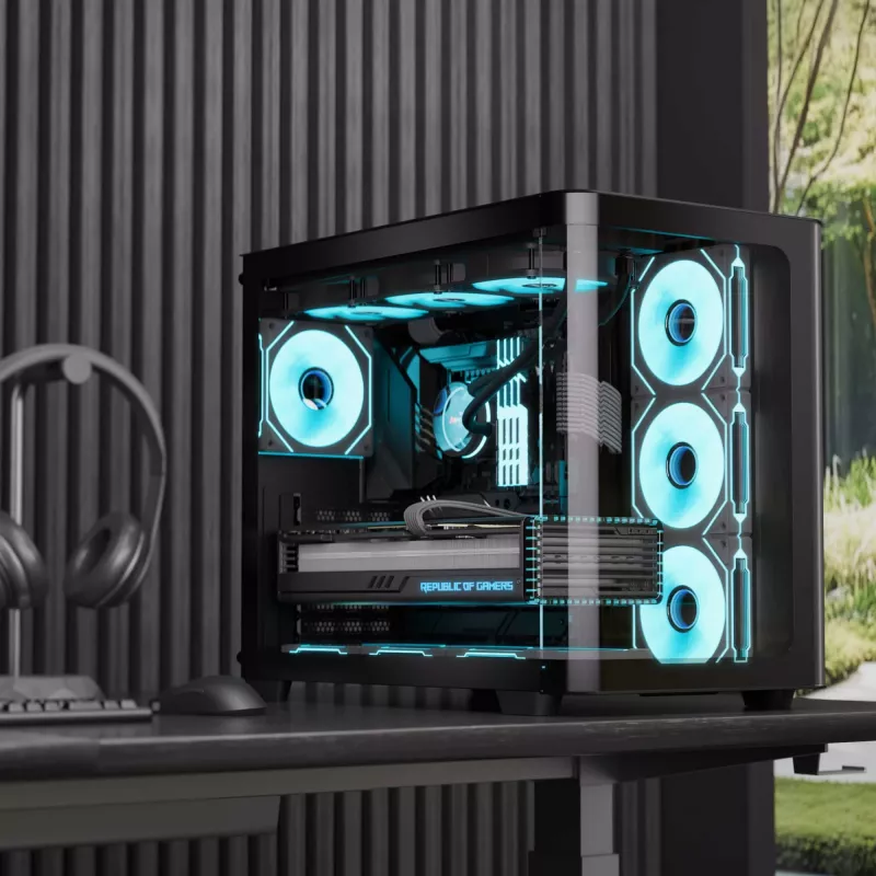Aerocool P500C Midi Tower Μαύρο