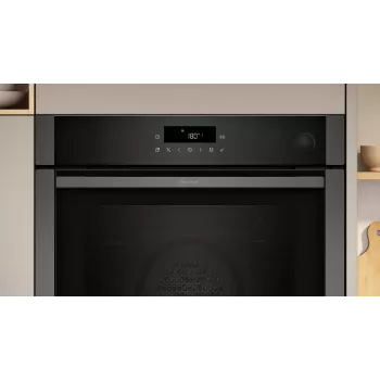 Neff N50 B6AVJ7AG3 εντοιχιζόμενος ηλεκτρικός φούρνος, 71 L, A+, μαύρος/γραφίτης