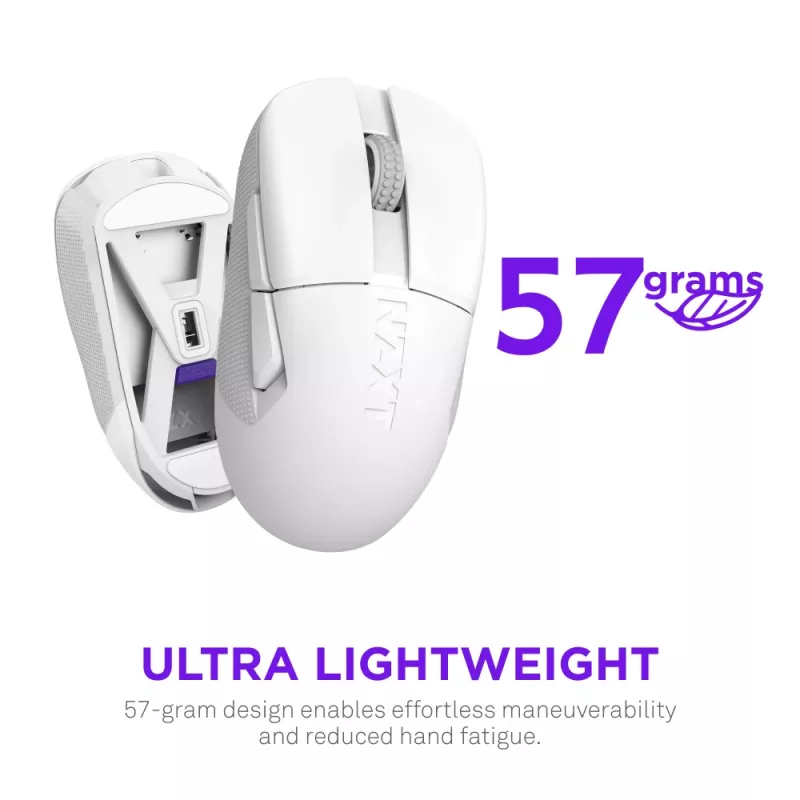 NZXT Lift Elite Ασύρματο Ποντίκι Gaming Λευκό