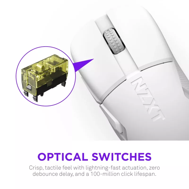 NZXT Lift Elite Ασύρματο Ποντίκι Gaming Λευκό