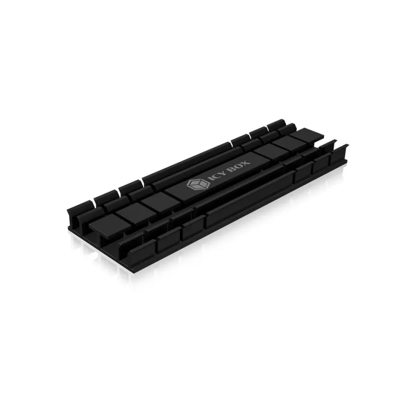 ICY BOX IB-M2HS-701 M.2 2280 SSD ψύκτρα, παθητική, αλουμινίου, PC/PS5, μαύρη