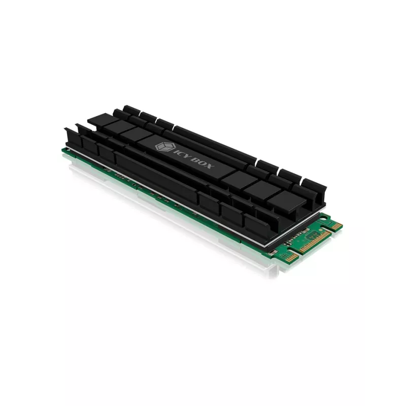 ICY BOX IB-M2HS-701 M.2 2280 SSD ψύκτρα, παθητική, αλουμινίου, PC/PS5, μαύρη