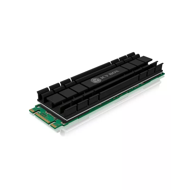 ICY BOX IB-M2HS-701 M.2 2280 SSD ψύκτρα, παθητική, αλουμινίου, PC/PS5, μαύρη