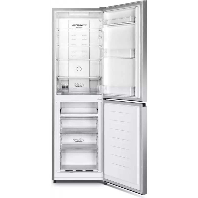 Gorenje NRK418DCS4 ελεύθερο ψυγείο με κατάψυξη, 256 l (171 l + 85 l), κατηγορία D, 182,4 cm, ασημί