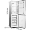 Gorenje NRK418DCS4 ελεύθερο ψυγείο με κατάψυξη, 256 l (171 l + 85 l), κατηγορία D, 182,4 cm, ασημί