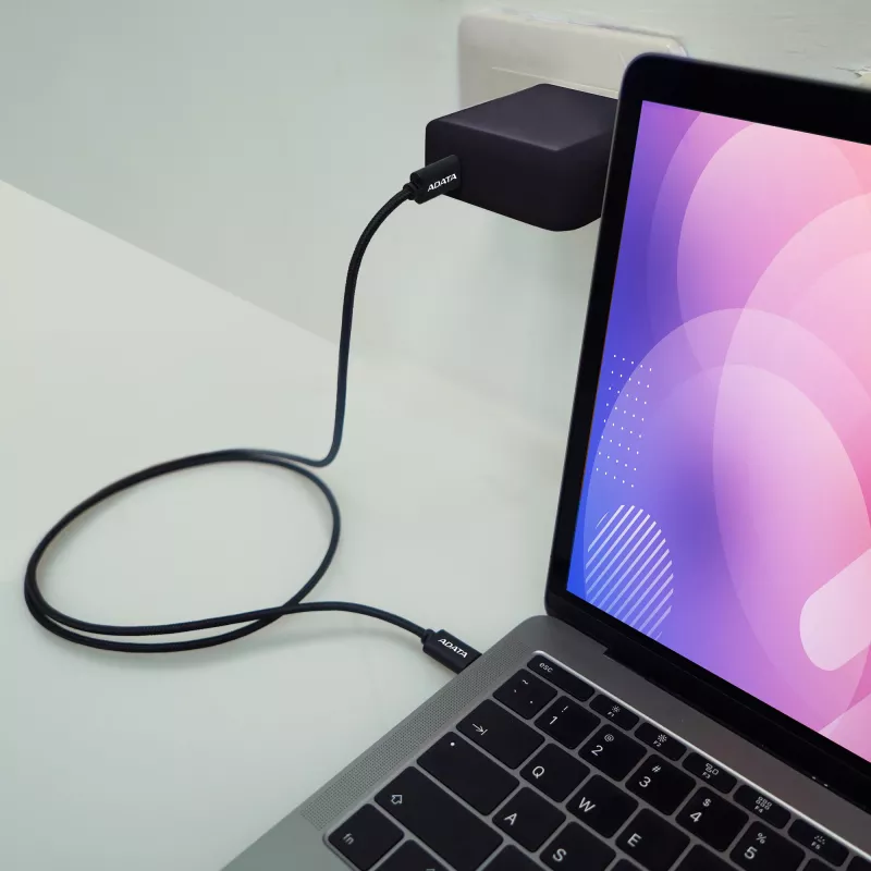 Καλώδιο USB-C σε USB-C ADATA CACC-200PN-BK, USB 2.0, 2 m, μαύρο