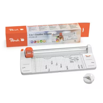Peach 5 in 1 Κόφτης δημιουργίας PC200-20, 5 φύλλα, πορτοκαλί, λευκό, 1 τεμ.