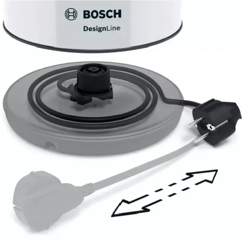 Ηλεκτρικός βραστήρας Bosch TWK3P421 1,7 L 2400 W μαύρο, λευκό