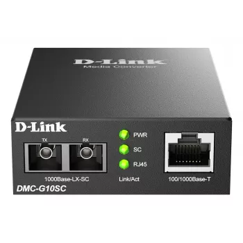 Μετατροπέας μέσων D-Link DMC-G10SC/E 100/1000BaseT σε 1000BaseLX SC οπτική ίνα