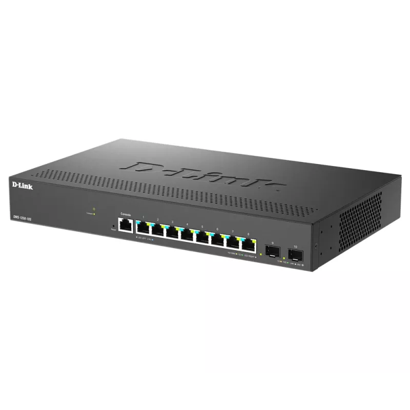 Διακόπτης δικτύου D-Link DMS-1250-10S/E Managed 2.5G Ethernet (100/1000/2500) μαύρο