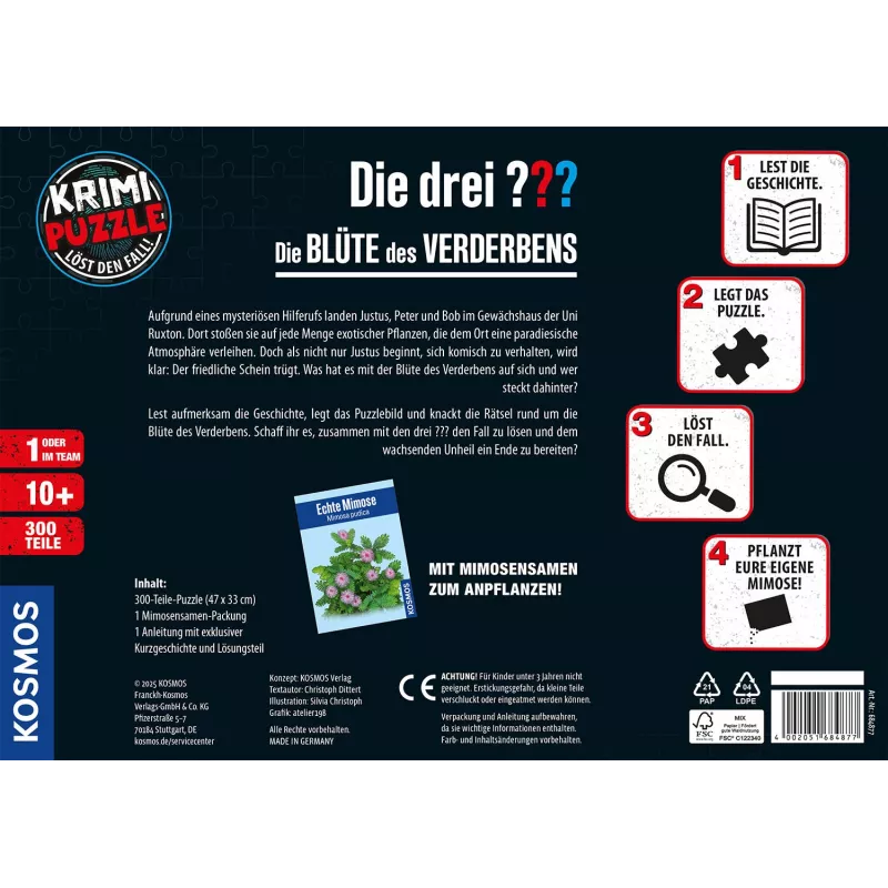 Kosmos 684877 παζλ μυστηρίου Die drei ??? - Die Blüte des Verderbens, 300 κομμάτια, από 10 ετών