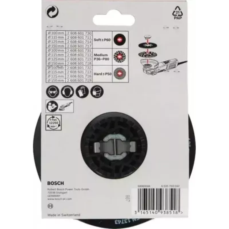 Bosch 2 608 601 712 παρελκόμενο γωνιακού τροχού δίσκος στήριξης