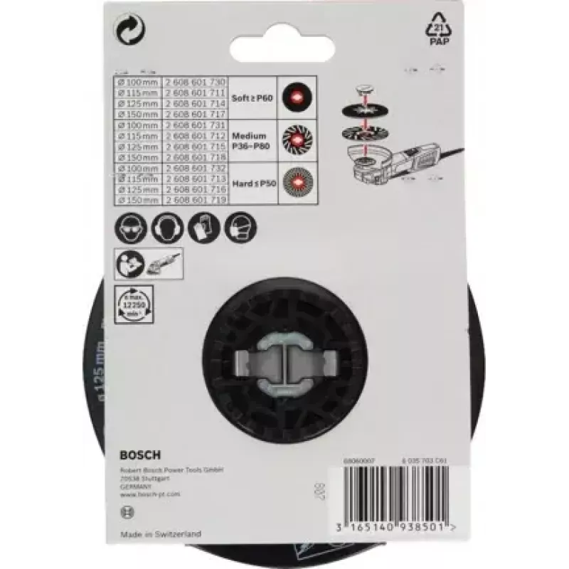 Bosch 2 608 601 711 παρελκόμενο γωνιακού τροχού δίσκος στήριξης