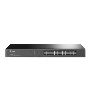 TP-Link 24-Port 10/100Mbps Rackmount Δικτυακός διακόπτης, Unmanaged, Fast Ethernet (10/100), πλήρους διπλής κατεύθυνσης, τοποθέτηση σε rack, 1U