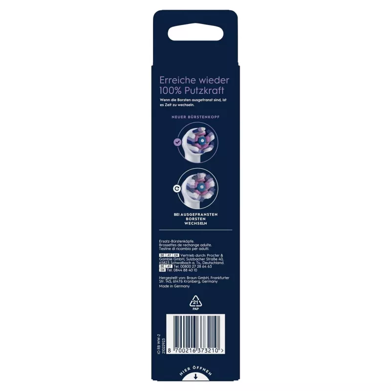 Oral-B 373210 κεφαλή οδοντόβουρτσας 2 τεμ. λευκό