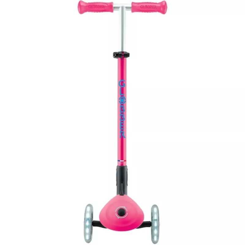 Συμπαγές πατίνι GLOBBER Primo Foldable Plus Lights – ροζ/ανοιχτό μπλε