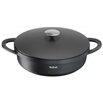 Τηγάνι Tefal Trattoria E2187274 στρογγυλό μαύρο αλουμίνιο 28 cm