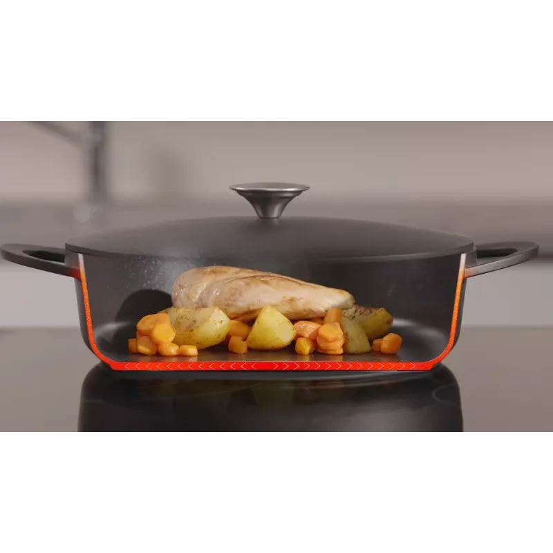 Τηγάνι Tefal Trattoria E2187274 στρογγυλό μαύρο αλουμίνιο 28 cm
