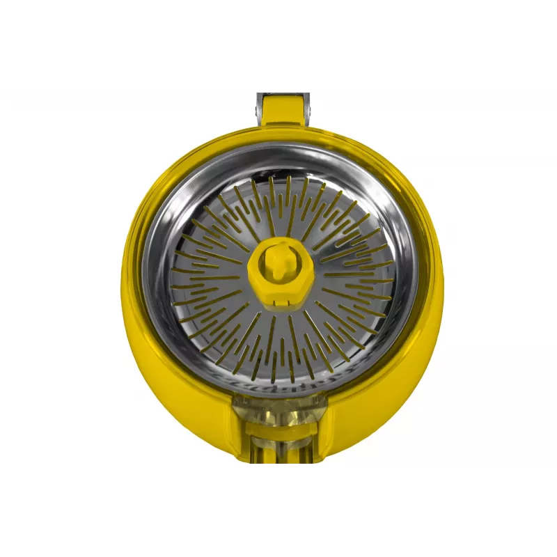 Unold 78132 Power Juicy ηλεκτρικός στίφτης εσπεριδοειδών, 300 W, αποφυγή στάλαξης, αυτόματη εκκίνηση/διακοπή, κίτρινο/ανοξείδωτος χάλυβας