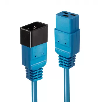 Lindy 2m καλώδιο επέκτασης IEC C19 σε C20, μπλε, 2 m, υποδοχή C19, βύσμα C20, 250 V, 16 A