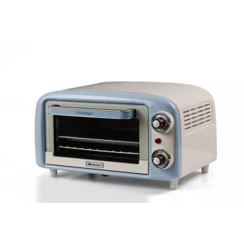 Ariete 3919 ηλεκτρικός φούρνος Vintage, 800 W, χωρητικότητα 10 l, διπλό γυαλί, ρετρό, μπλε