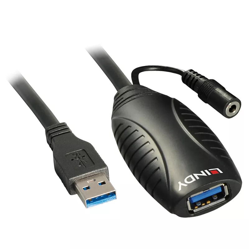 Καλώδιο επέκτασης USB Lindy 15m USB 3.0 Ενεργή επέκταση