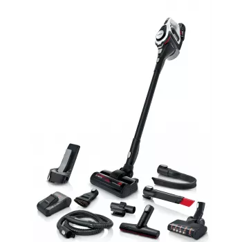 Bosch Serie 8 BSS825ALL επαναφορτιζόμενη σκούπα ραβδί/μπαταρίας Μπαταρία Στεγνό Χωρίς σακούλα Μαύρο, Λευκό 5 Ah