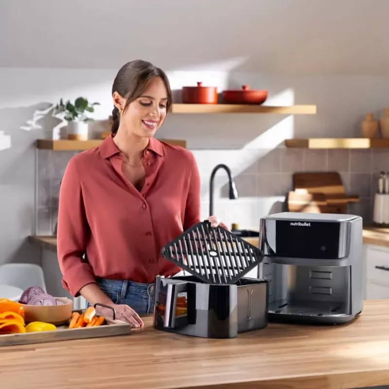 NutriBullet CrispLite Vision Single 8 L συσκευή 2000 W φριτέζα αέρα Μαύρο