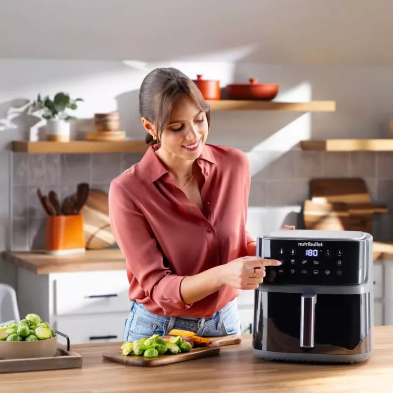 NutriBullet CrispLite Vision Single 8 L συσκευή 2000 W φριτέζα αέρα Μαύρο