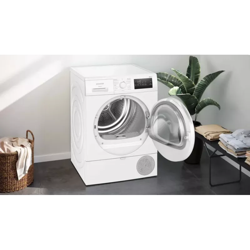 Siemens iQ300 WT45HVA4 Στεγνωτήριο ρούχων Ελεύθερο Μπροστινής φόρτωσης 8 kg Λευκό
