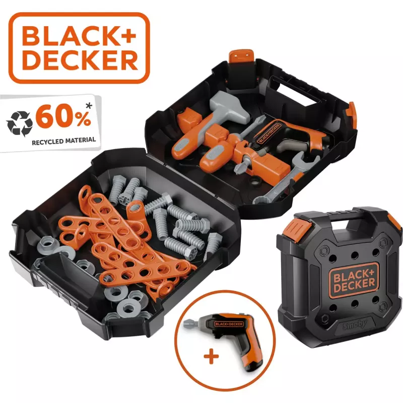 Παιδική εργαλειοθήκη Simba-Dickie Smoby Black+Decker σετ παιχνιδιού εργαλείων