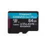Kingston Technology 64GB microSDXC Canvas Go Plus Gen4 200R A2 U3 μεμονωμένη συσκευασία χωρίς ADP