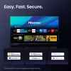 Hisense 65E77Q 165,1 εκ. (65") QLED 4K Ultra HD Smart TV, VIDAA, Wi-Fi, τριπλός δέκτης, μαύρο
