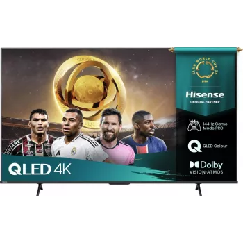 Hisense 85E77Q PRO 2,16 μ. (85") QLED 4K Ultra HD Smart TV, 144 Hz, Wi-Fi, τριπλός δέκτης, εγγραφή μέσω USB, μαύρο