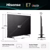 Hisense 85E77Q QLED Smart TV 85 ιντσών (215 εκ.), 4K Ultra HD, Wi-Fi, τριπλός δέκτης, μαύρο