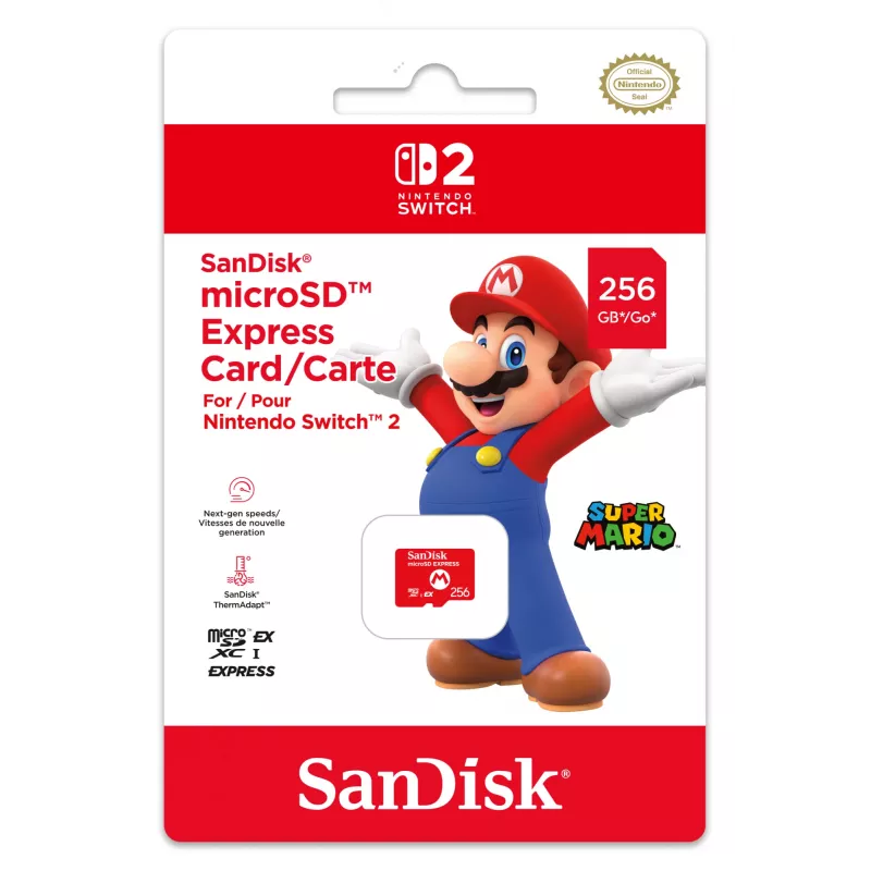 Κάρτα microSD Express NINTENDO 256 GB για Nintendo Switch 2, σχέδιο Mario