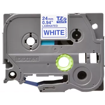Μελανοταινία Brother TZe253 24 mm μπλε σε λευκό