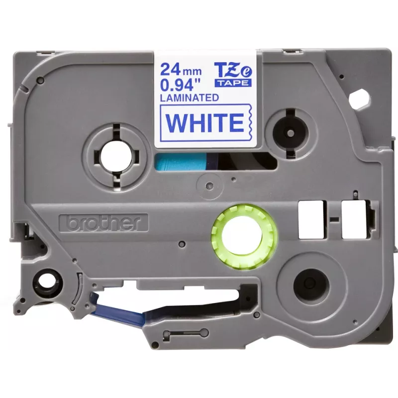 Μελανοταινία Brother TZe253 24 mm μπλε σε λευκό