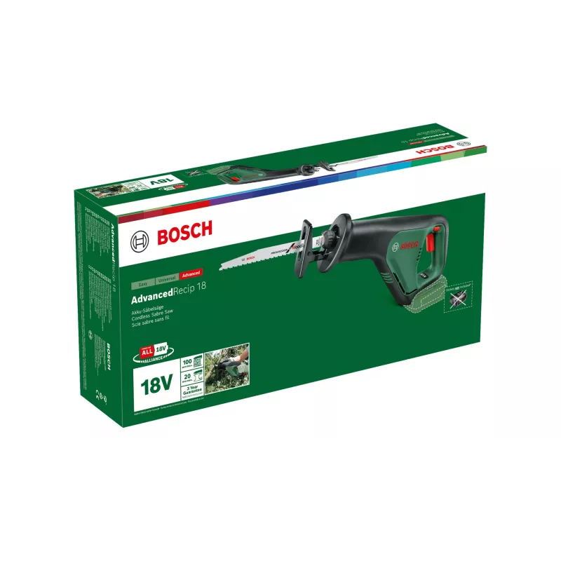 Bosch AdvancedRecip 18 300 spm Μαύρο, Πράσινο