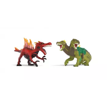 Σετ φιγούρων Schleich Eldrador Creatures Πυρίτινος δεινόσαυρος vs. Σαύρα ζούγκλας, Μοντέλο 70834